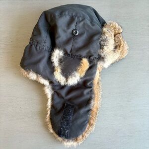 Weatherproof Kids Bomber Tapper Hat Rabbit Fur-Lined Trapper YOUTH Medium